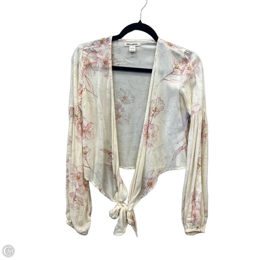 Top Long Sleeve By Billabong In Cream, Size: Xs