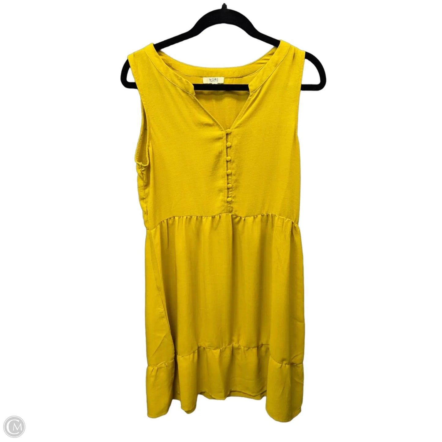 Dress Casual Midi By Kori America In Yellow, Size: S