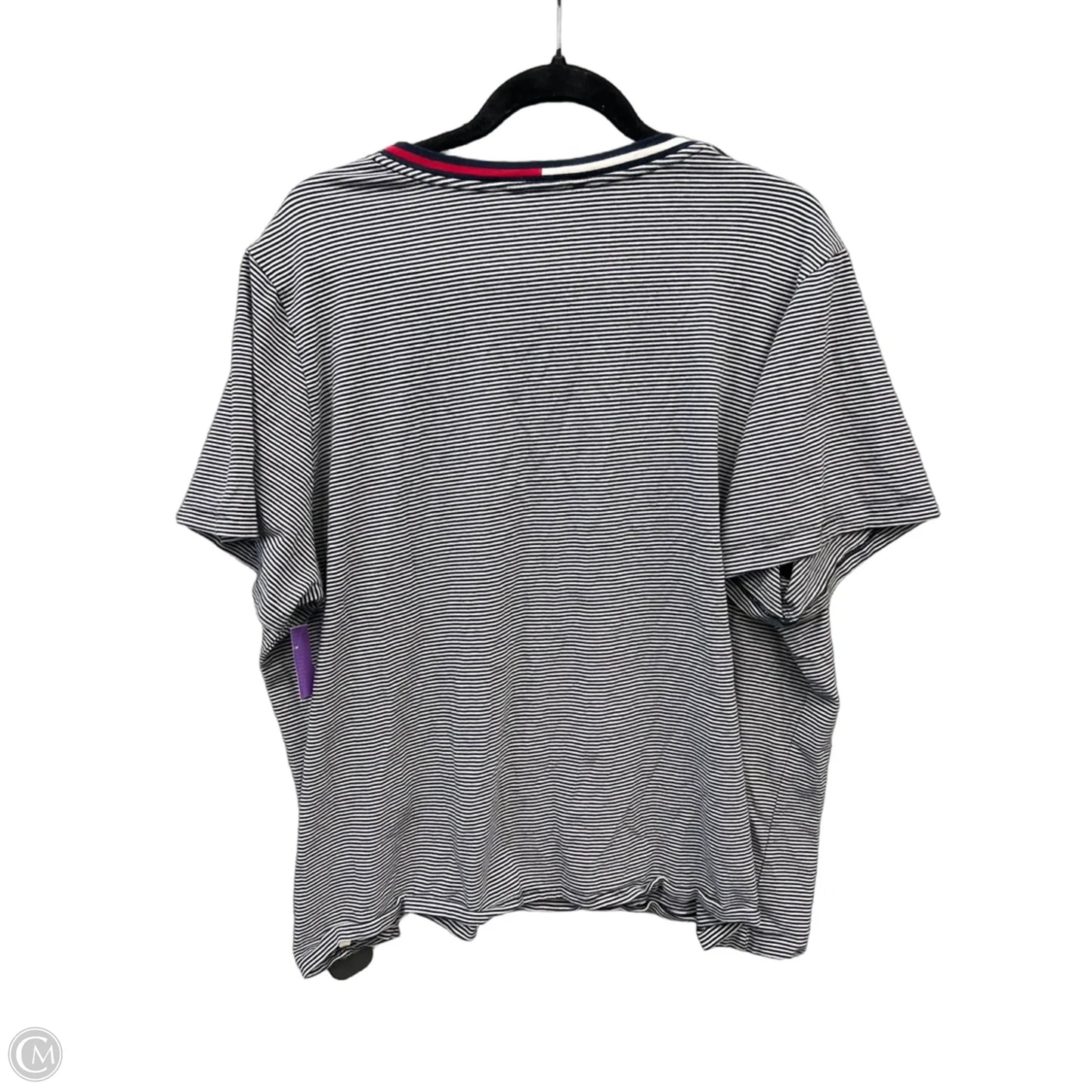 Top Short Sleeve By Tommy Hilfiger In Striped Pattern, Size: 2x