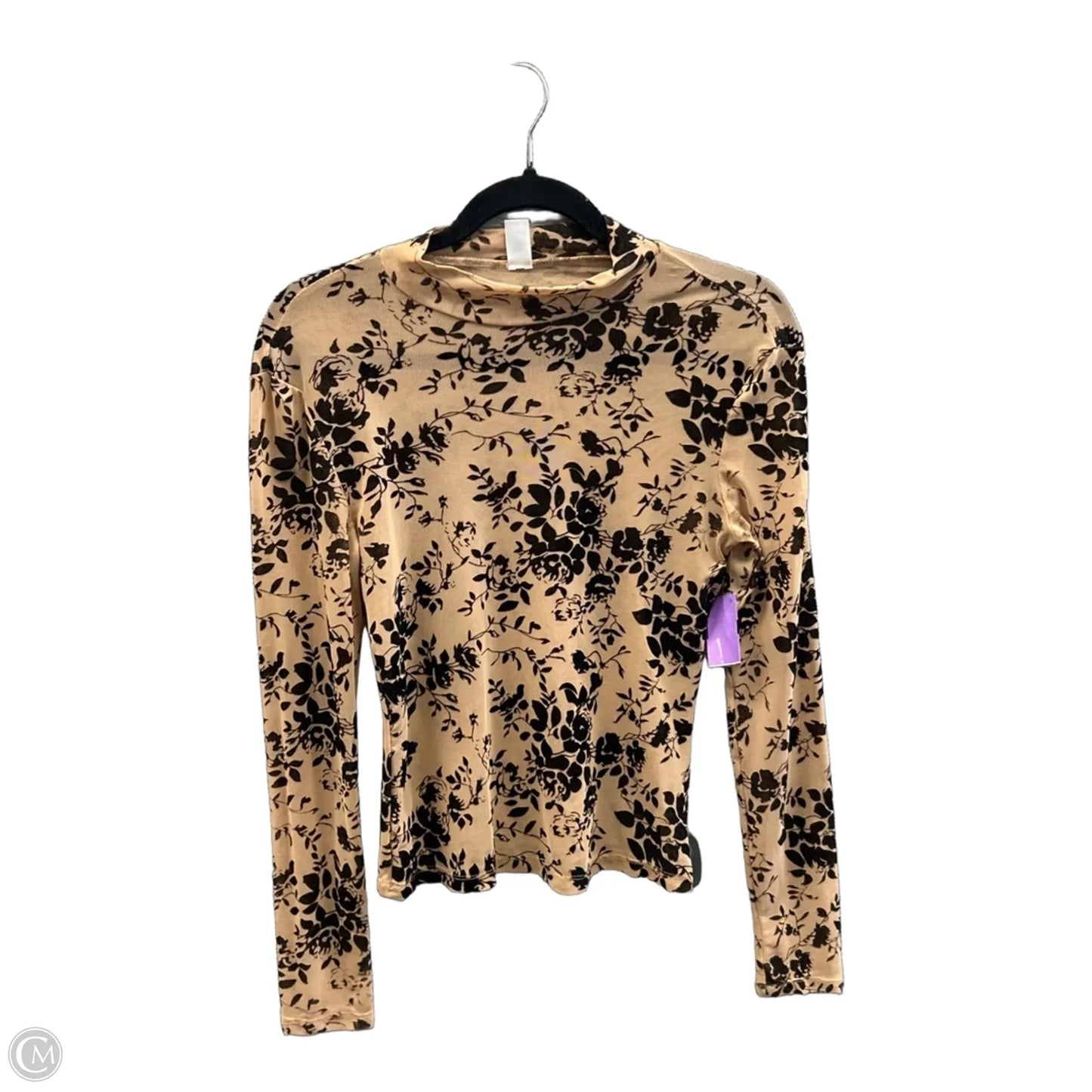 Top Long Sleeve By Clothes Mentor In Black & Cream, Size: S