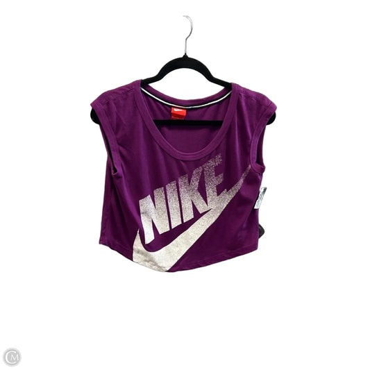 Athletic Tank Top By Nike Apparel In Purple, Size: M