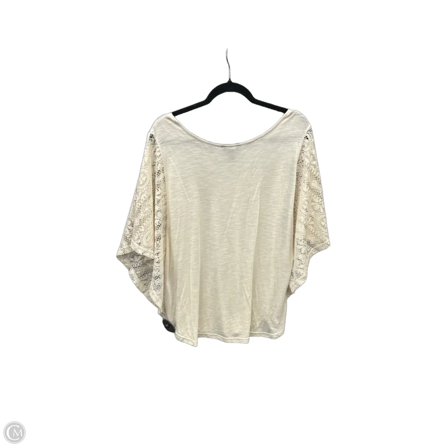 Top Short Sleeve By Clothes Mentor In Cream, Size: Xl