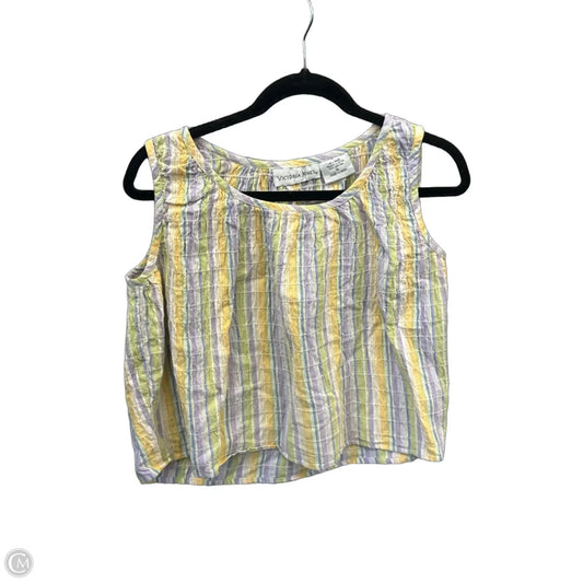Top Sleeveless By Victoria Jones In Multi-colored, Size: S