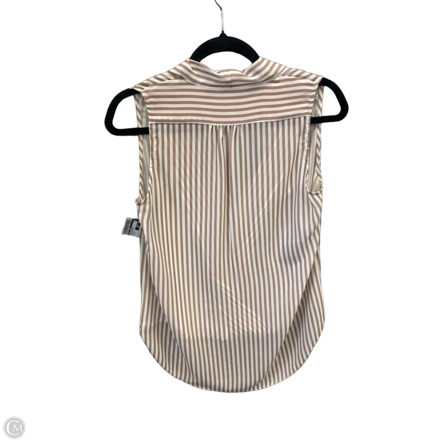 Top Sleeveless By Naked Zebra In Striped Pattern, Size: M