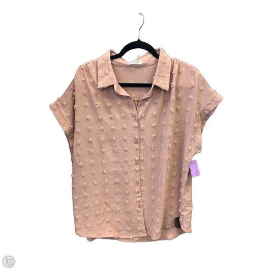Top Short Sleeve By Clothes Mentor In Pink, Size: Xxl