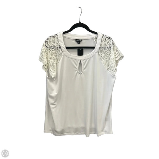 Top Short Sleeve By Torrid In White, Size: Xl