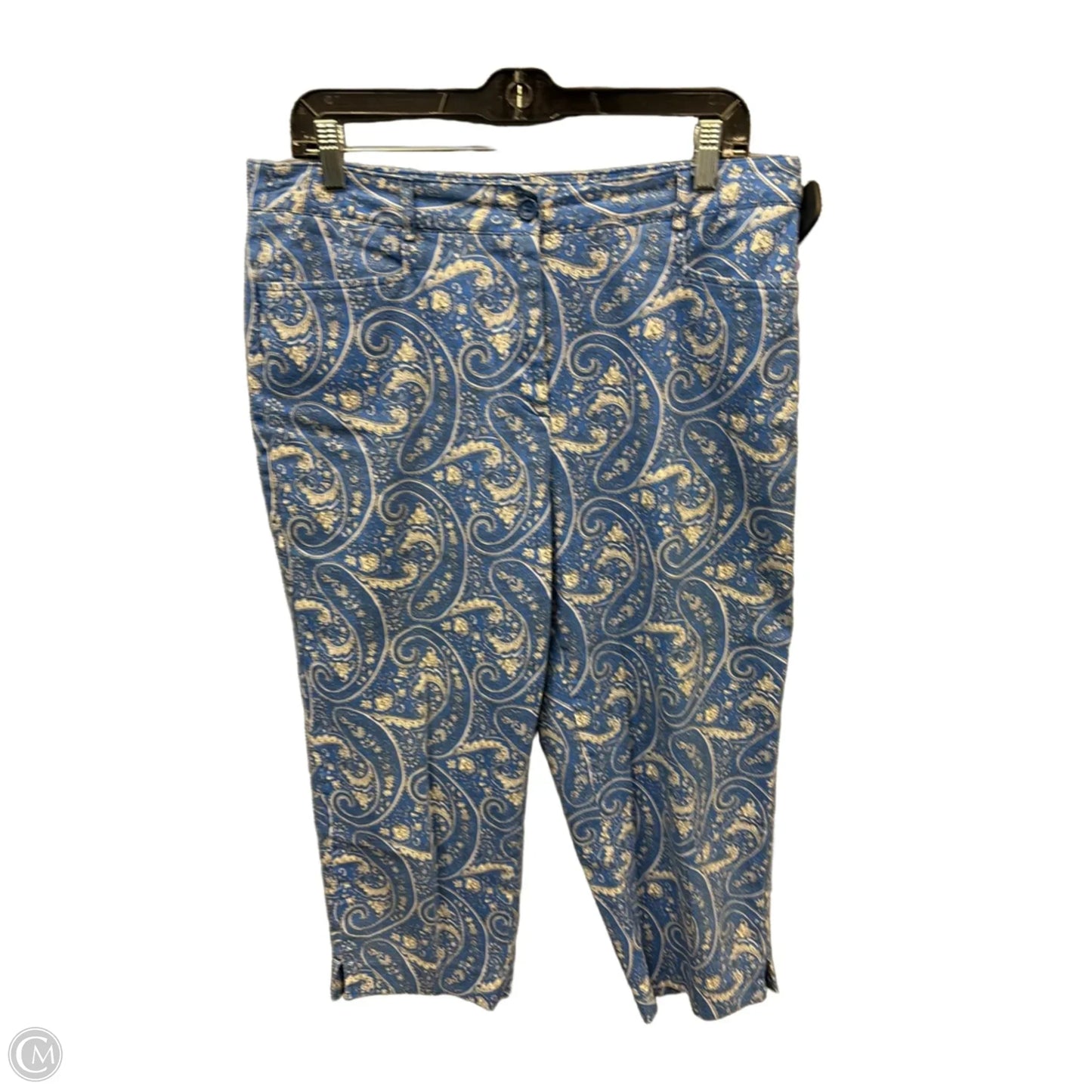 Capris By Counterparts In Paisley Print, Size: 14