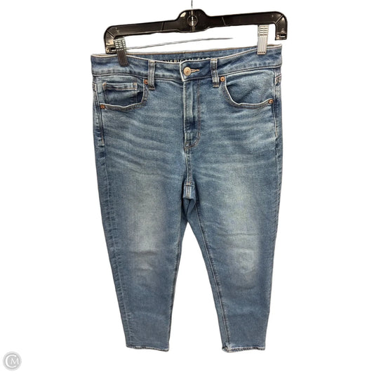 Jeans Skinny By American Eagle In Blue Denim, Size: 4