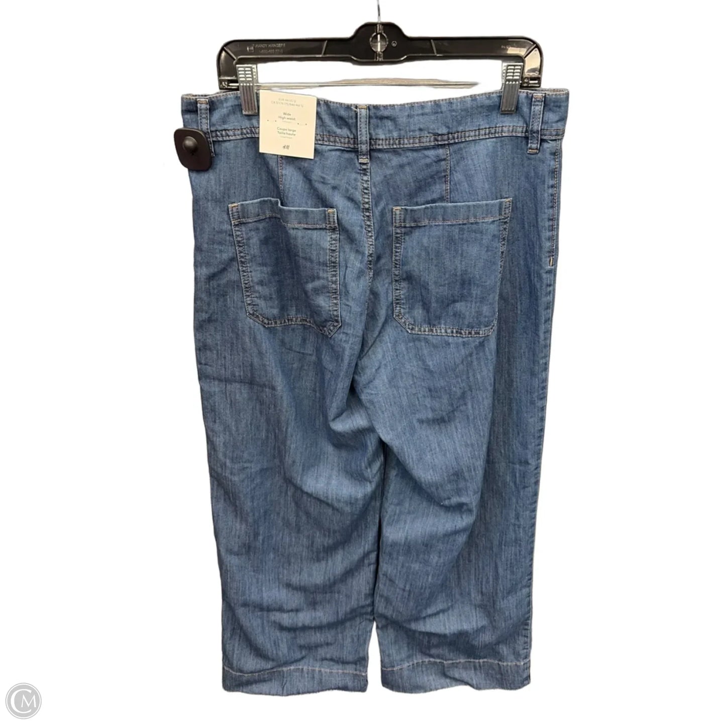 Jeans Wide Leg By H&m In Blue Denim, Size: 12