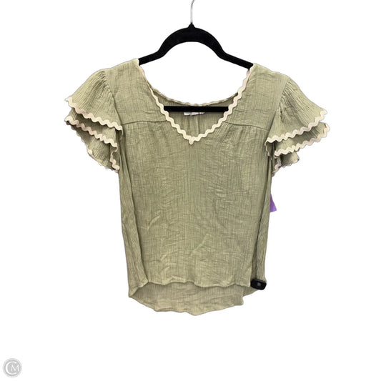 Top Short Sleeve By Mine In Green, Size: L