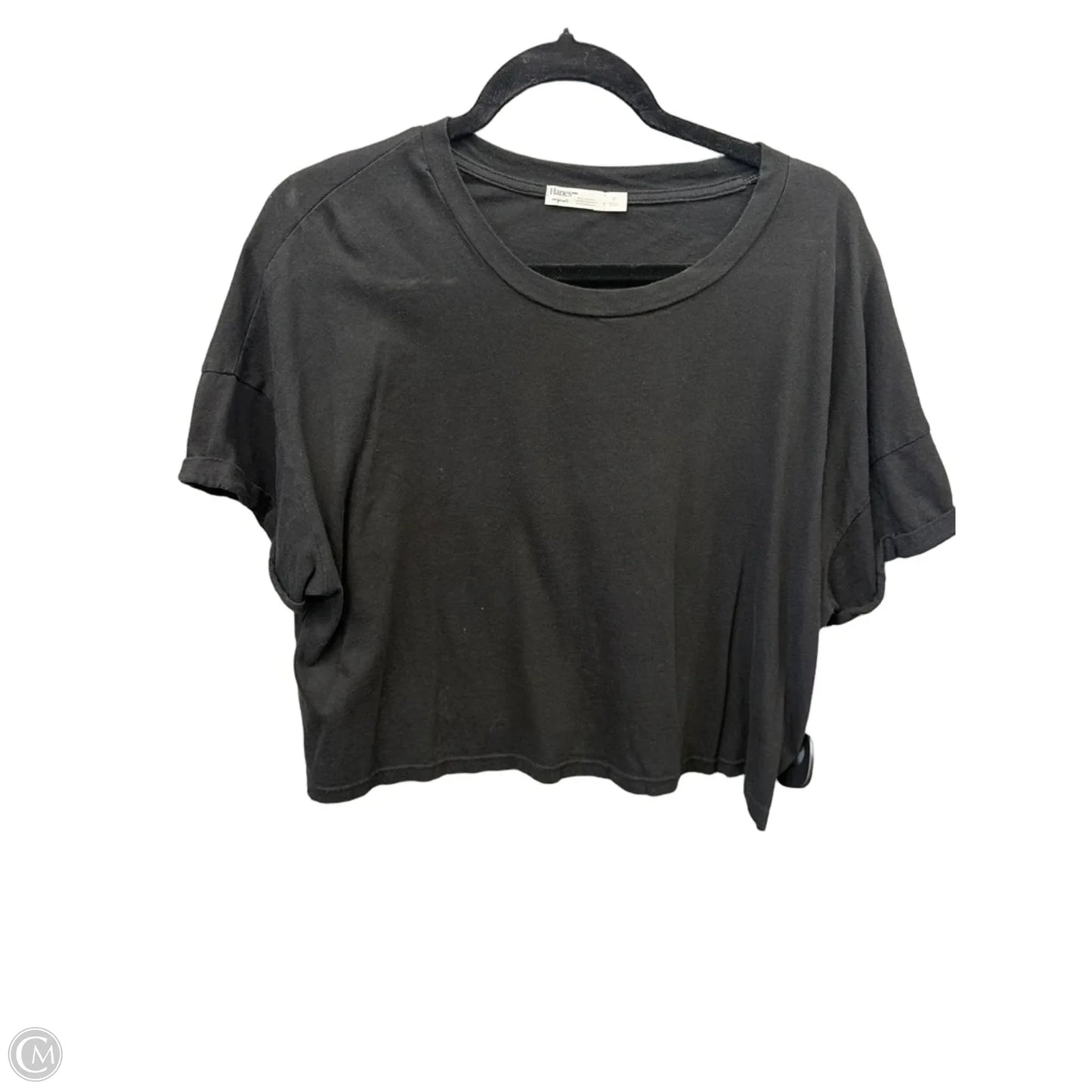 Top Short Sleeve Basic By Hanes In Black, Size: M