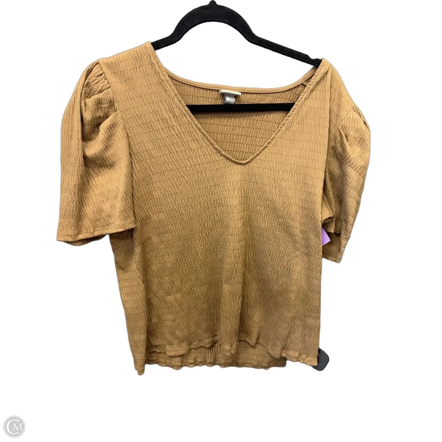 Top Short Sleeve By A New Day In Tan, Size: L