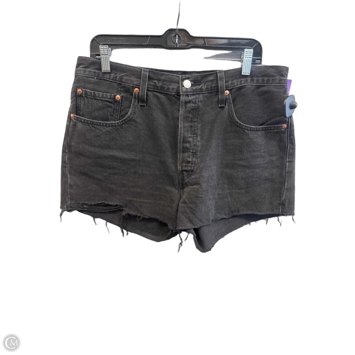 Shorts By Levis In Black Denim, Size: 14