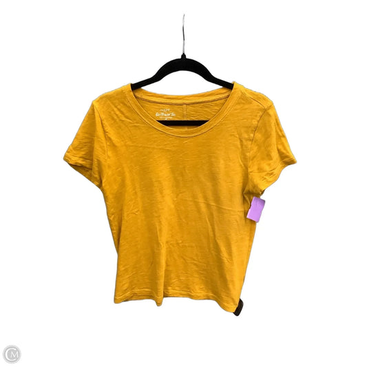 Top Short Sleeve By J. Crew In Yellow, Size: M