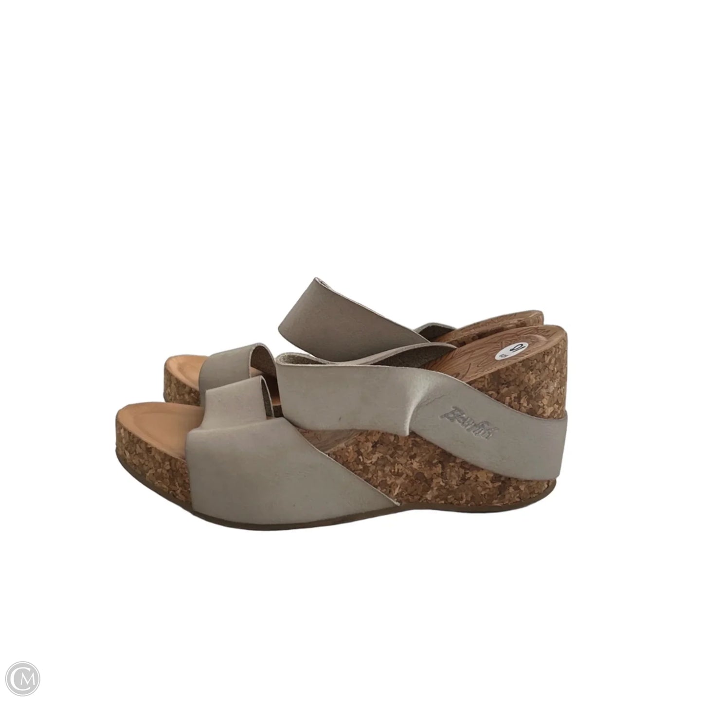 Sandals Heels Wedge By Blowfish In Brown & Grey, Size: 10