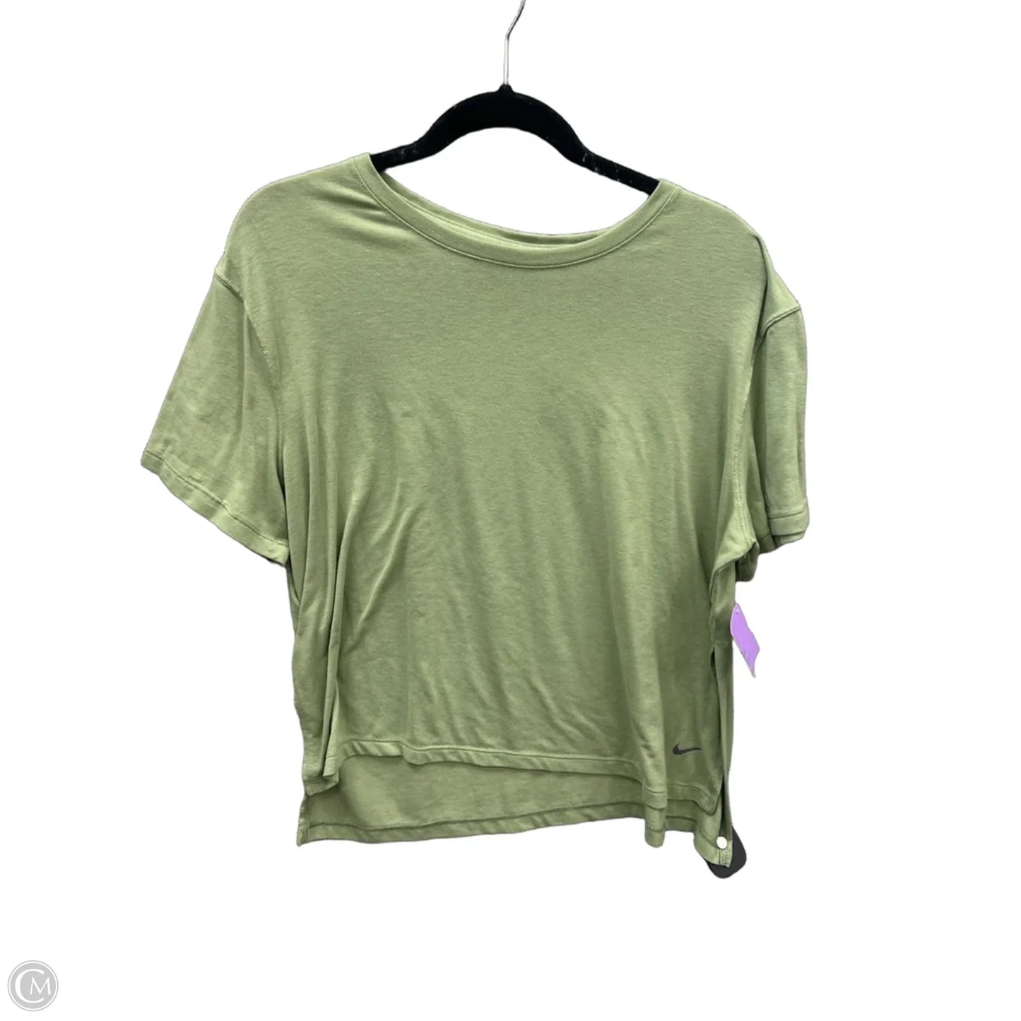 Athletic Top Short Sleeve By Nike Apparel In Green, Size: L