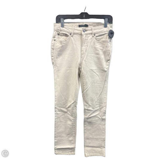Jeans Straight By Lauren By Ralph Lauren In Cream, Size: 2