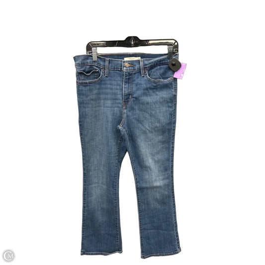Jeans Boot Cut By Levis In Blue Denim, Size: 12