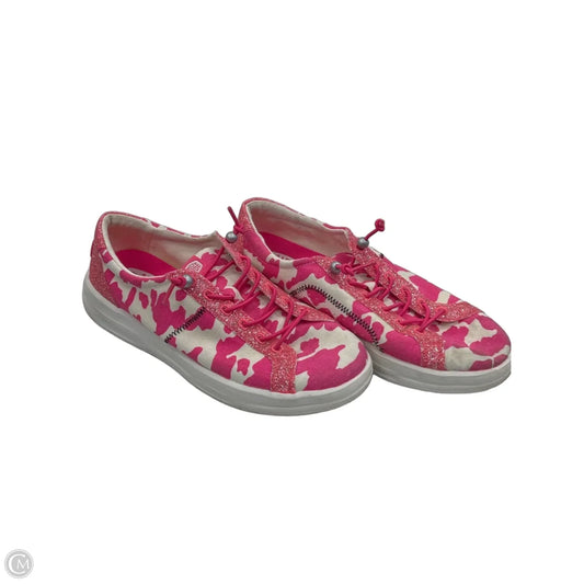 Shoes Flats By Hey Dude In Pink, Size: 8
