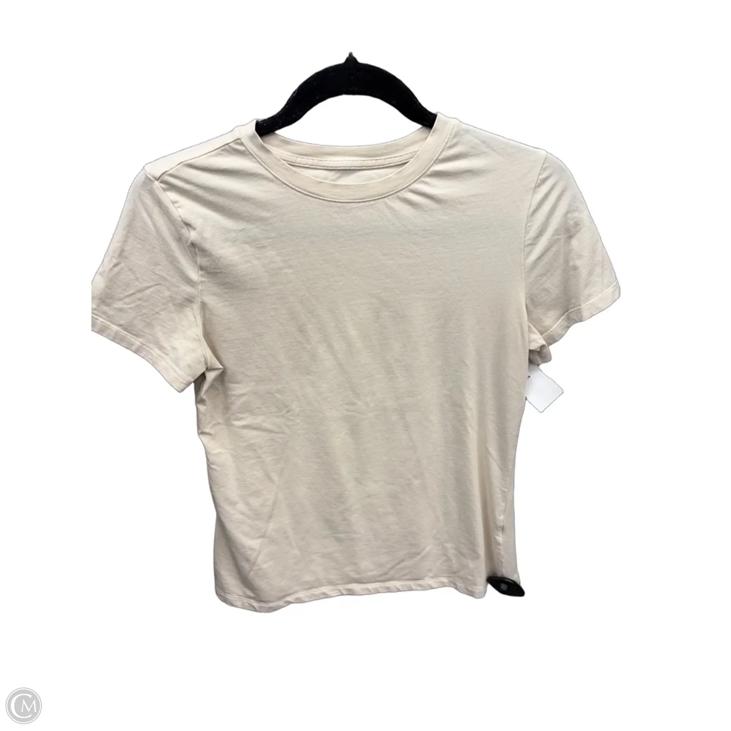 Top Short Sleeve Basic By A New Day In Cream, Size: Xs
