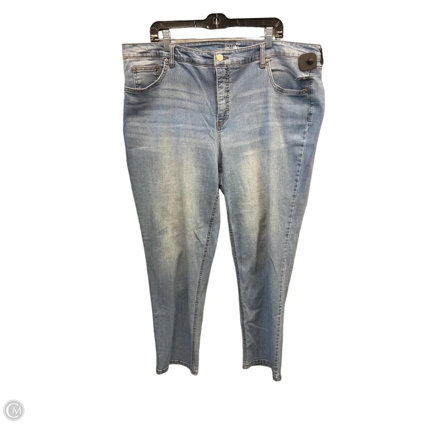Jeans Straight By Terra & Sky In Blue Denim, Size: 20