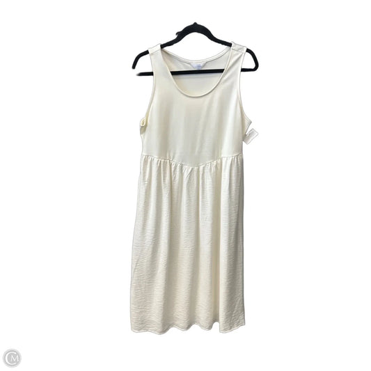 Dress Casual Midi By Time And Tru In White, Size: L