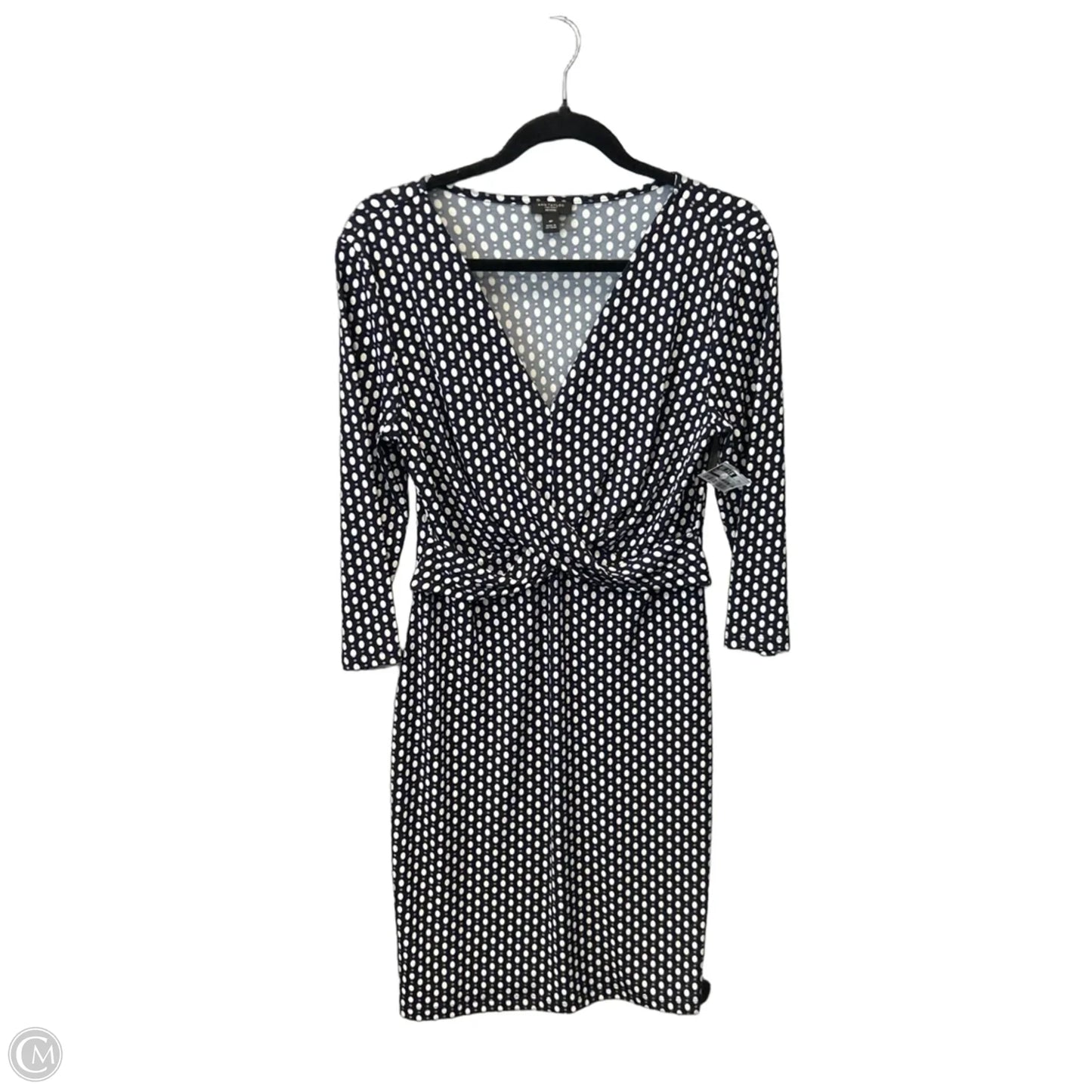 Dress Casual Midi By Ann Taylor In Polkadot Pattern, Size: Mp
