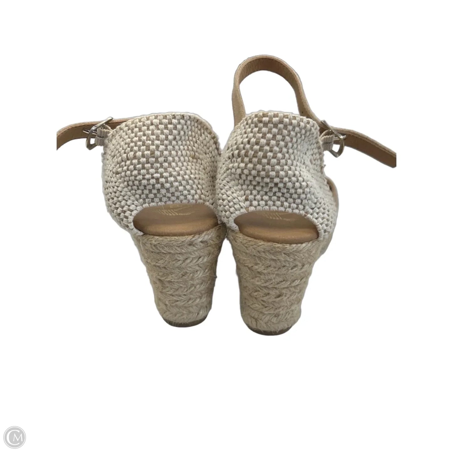 Sandals Heels Wedge By Cme In Tan, Size: 6