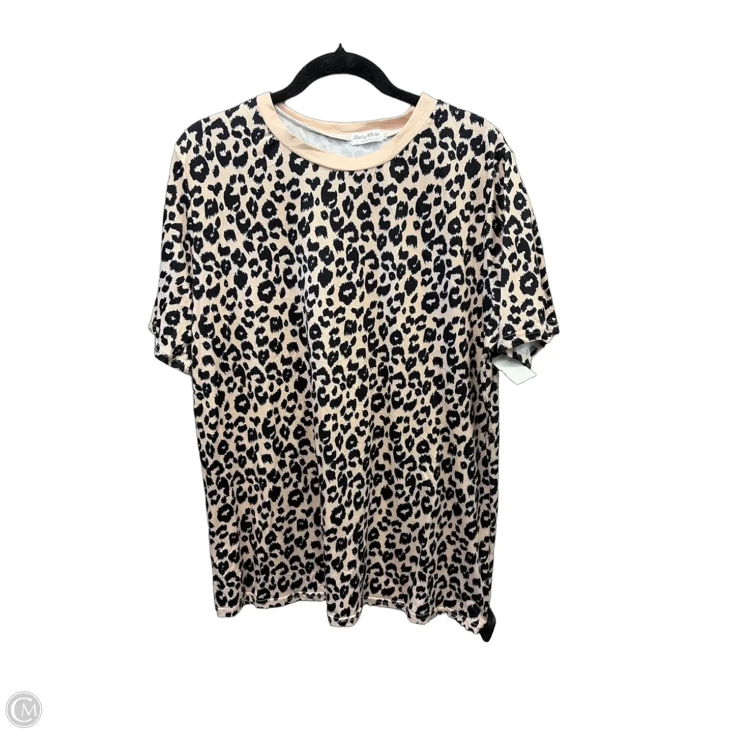 Top Short Sleeve By Clothes Mentor In Animal Print, Size: Xxl