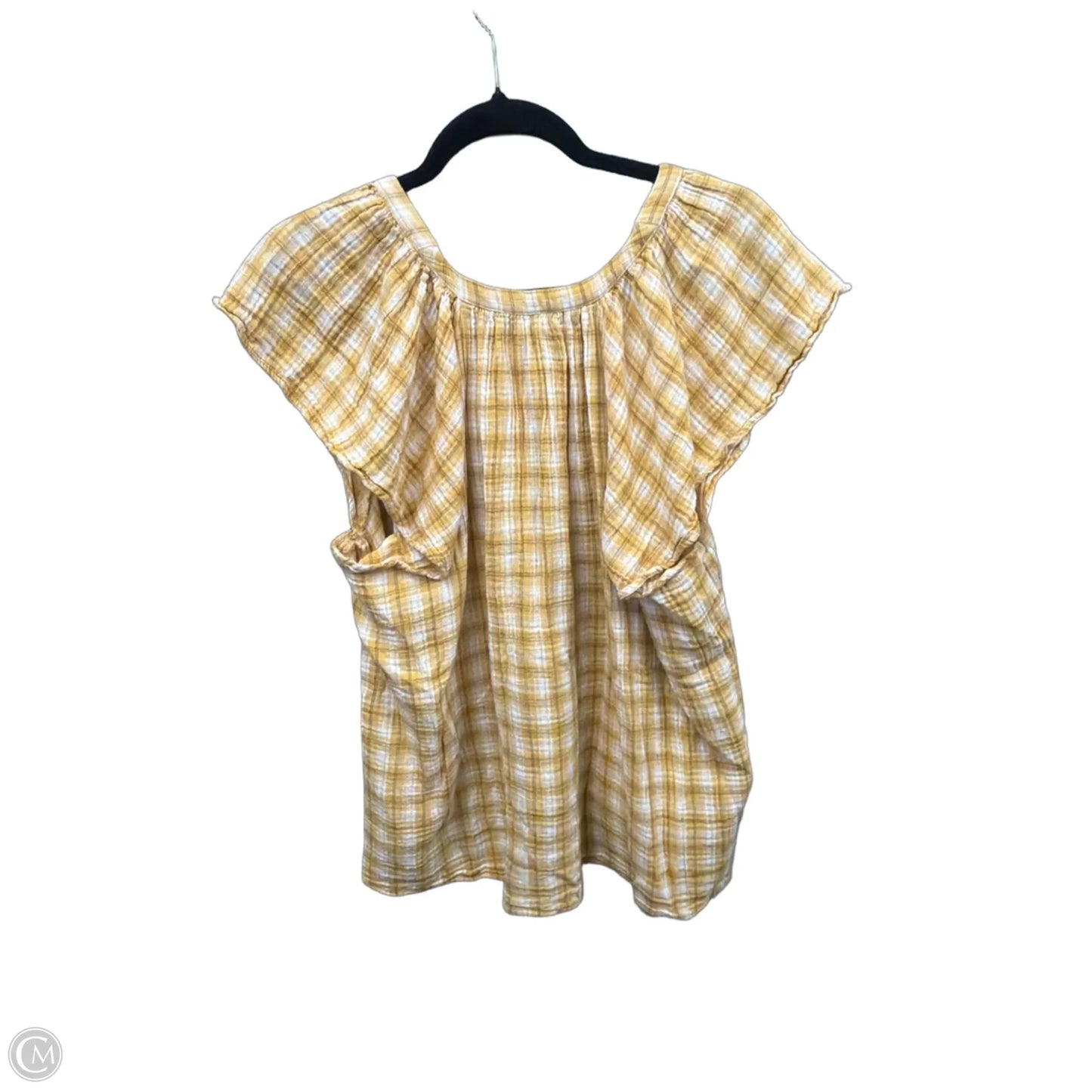 Top Short Sleeve By Old Navy In Yellow, Size: Xxl