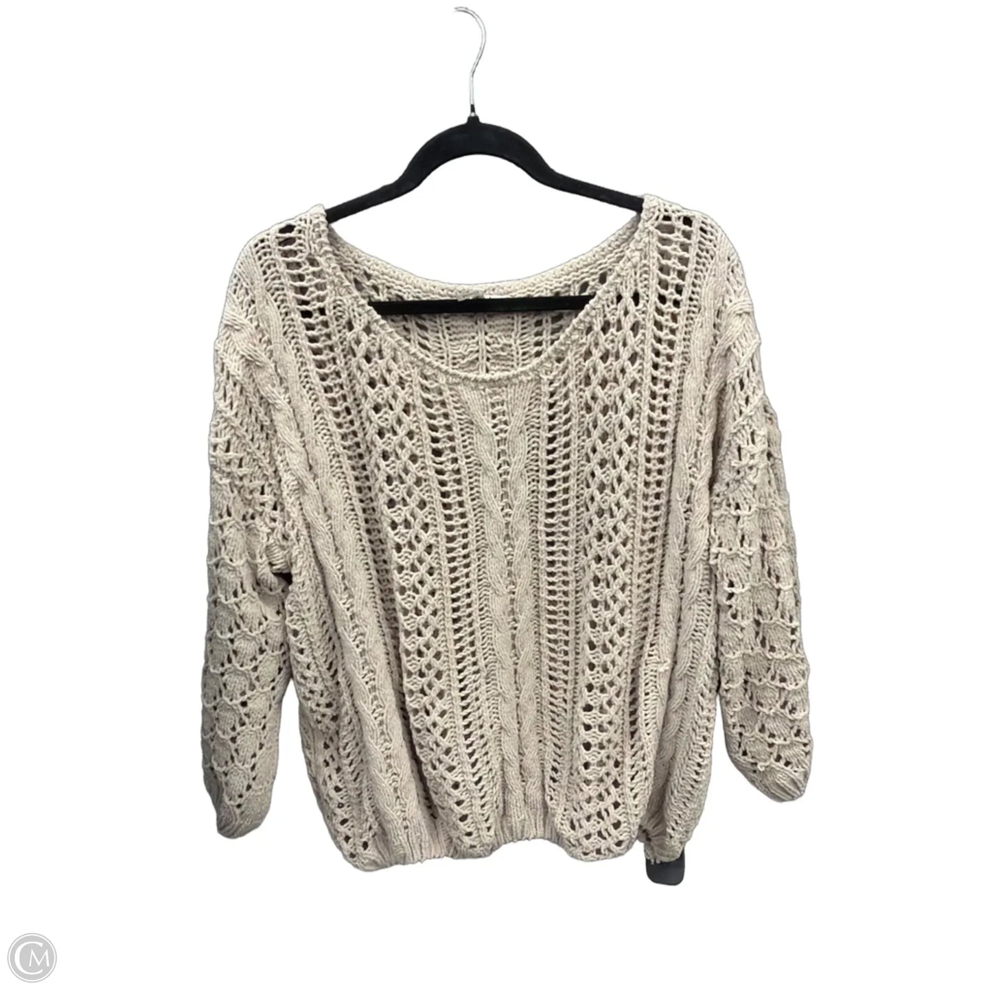 Sweater By Miracle In Tan, Size: S