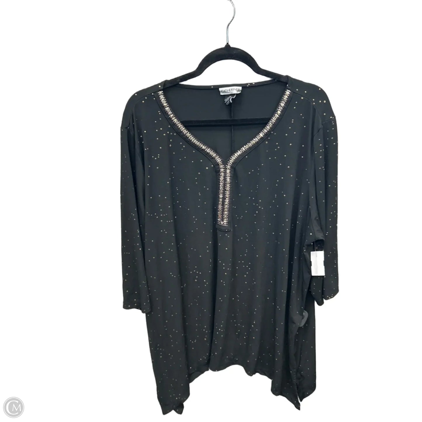 Top Long Sleeve By Catherines In Black, Size: 2x