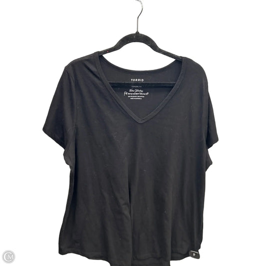 Top Short Sleeve By Torrid In Black, Size: 3x