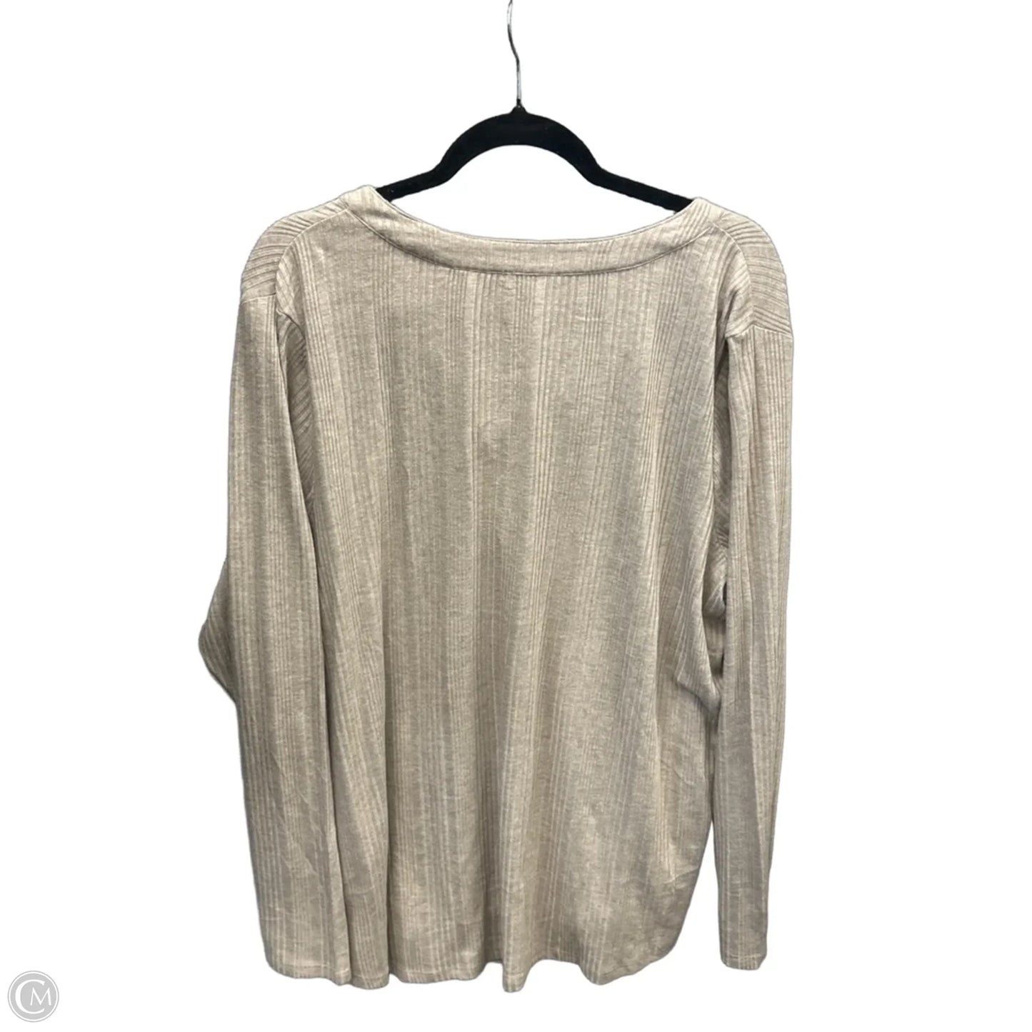 Top Long Sleeve By Maurices In Cream, Size: 2x