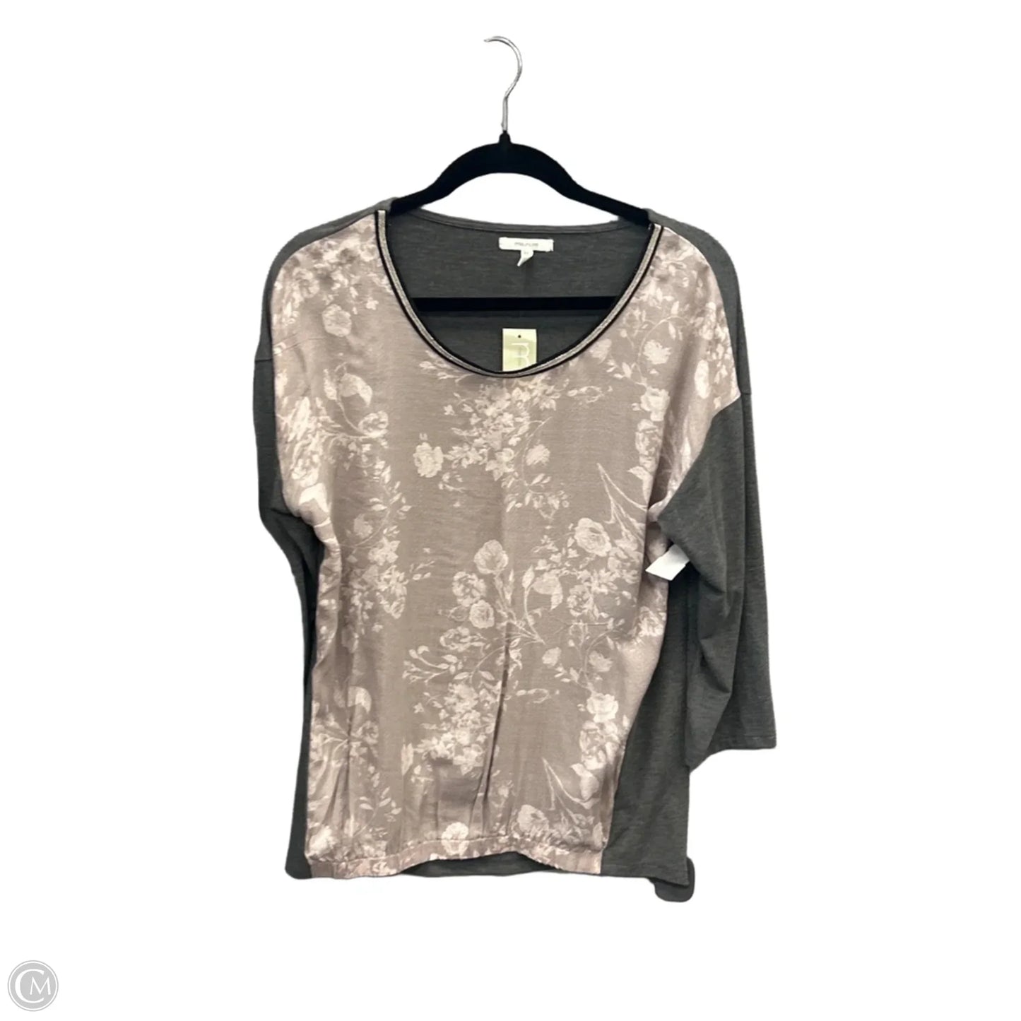 Top Long Sleeve By Maurices In Grey & Purple, Size: L