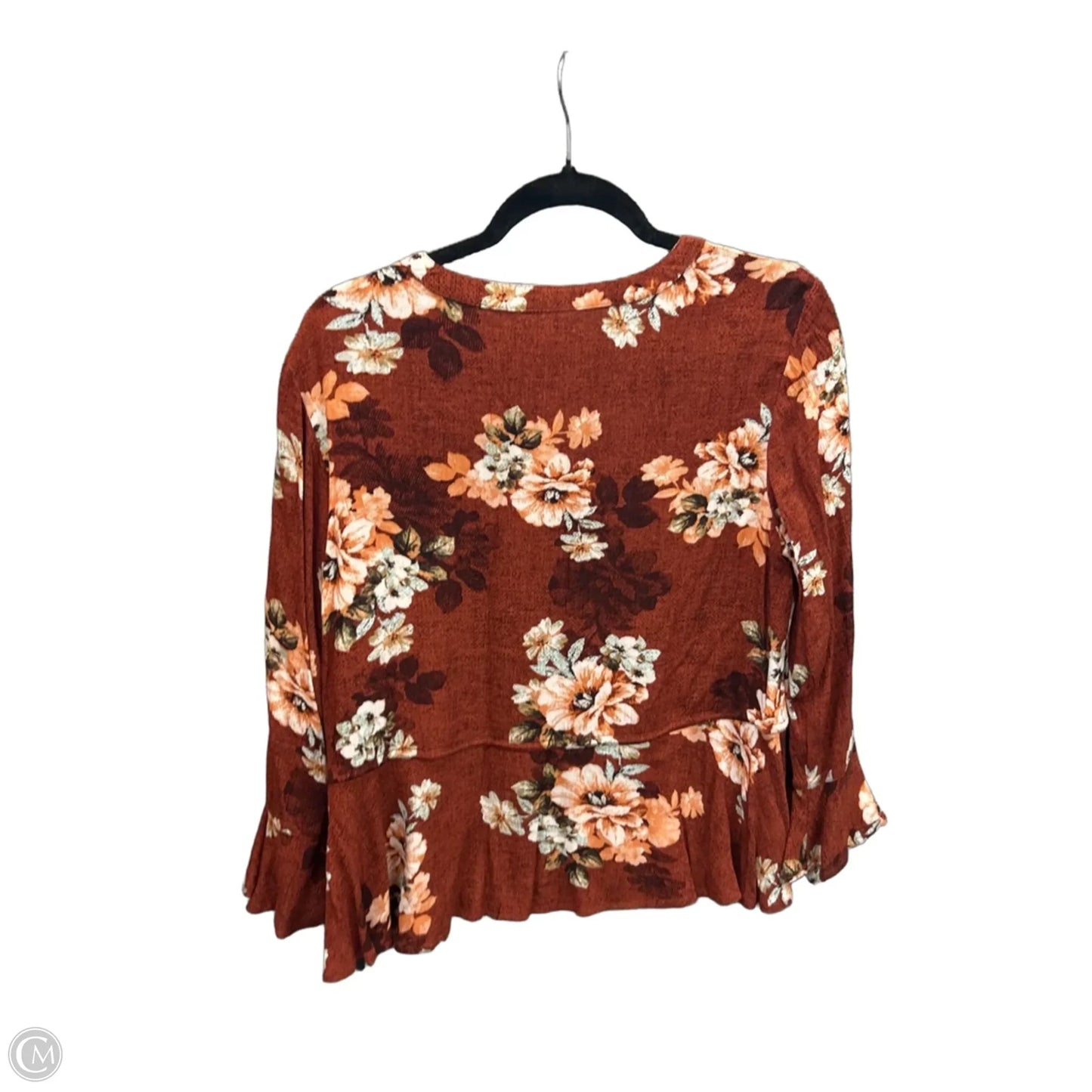 Top Long Sleeve By Maurices In Brown, Size: M
