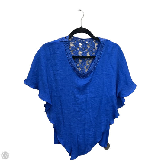 Top Short Sleeve By Apt 9 In Blue, Size: M
