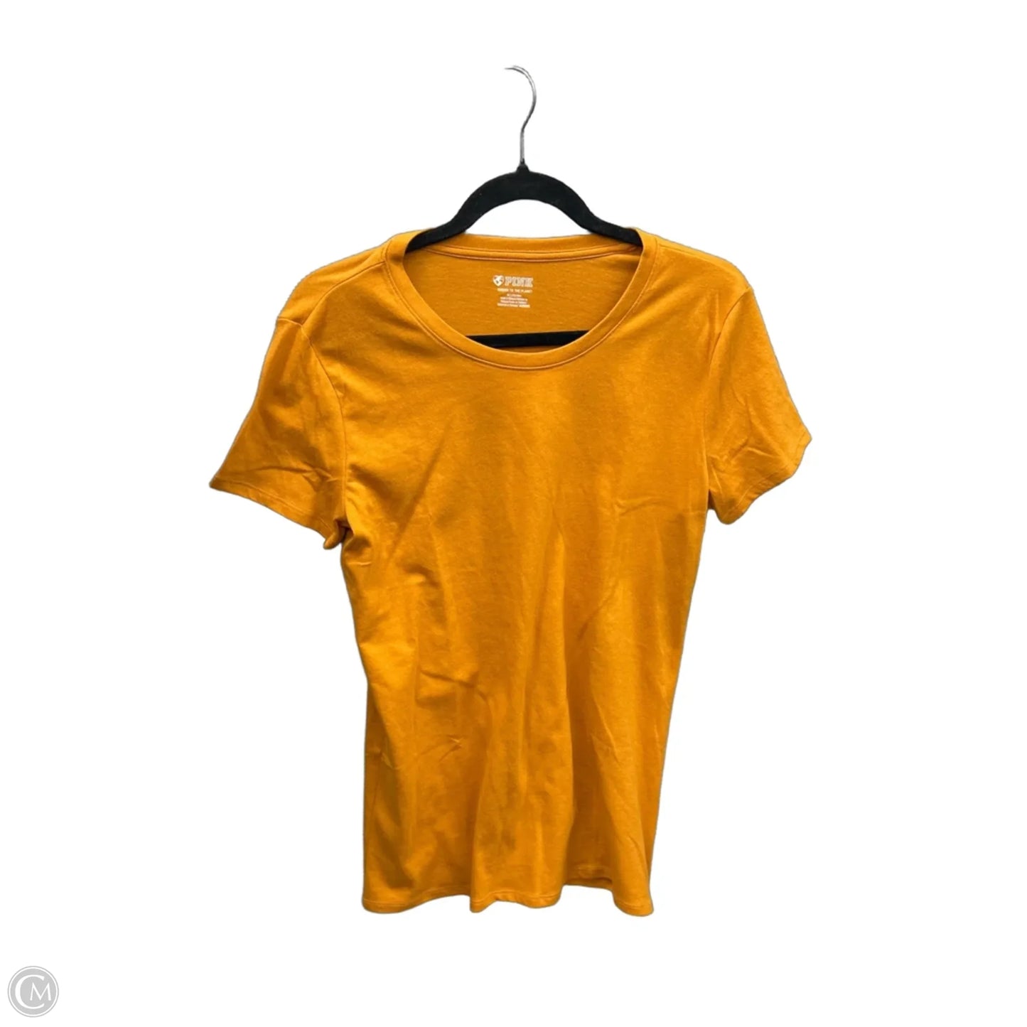 Top Short Sleeve By Pink In Yellow, Size: M