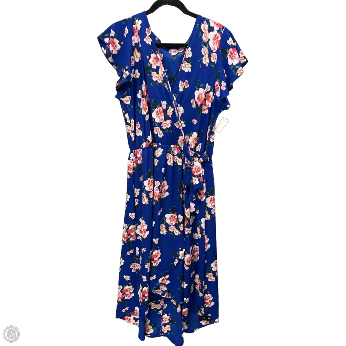 Dress Casual Midi By Clothes Mentor In Blue, Size: 1x