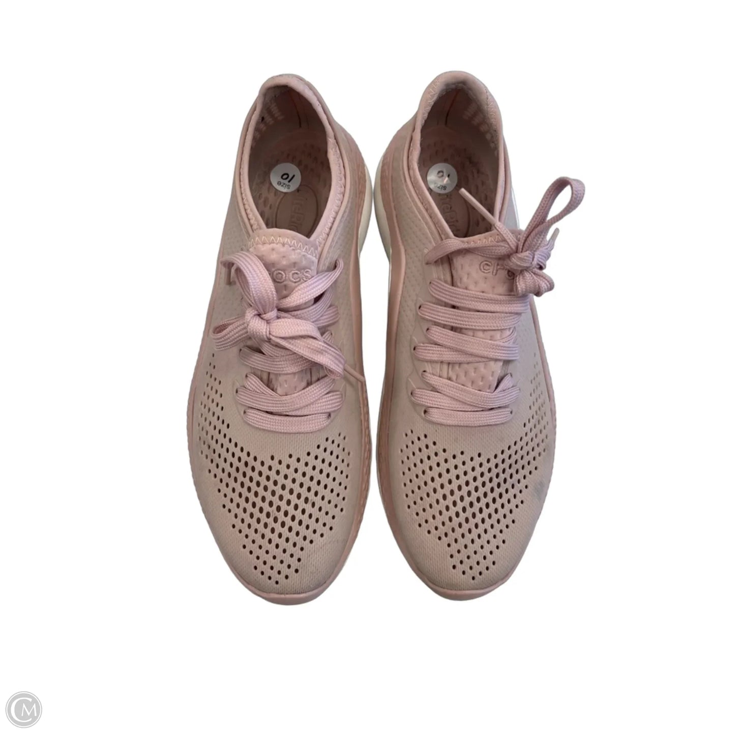 Shoes Athletic By Crocs In Pink, Size: 10
