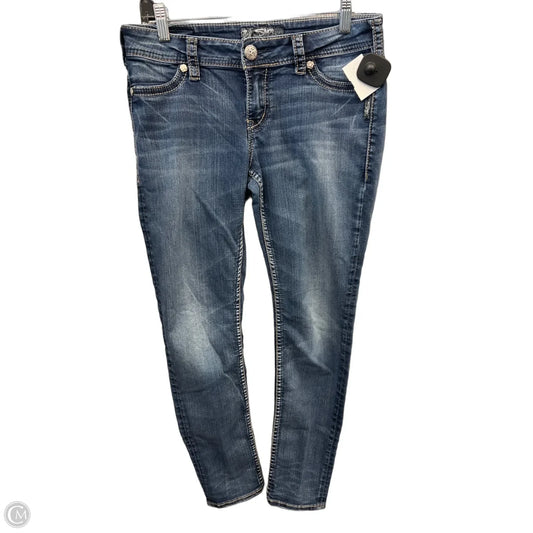 Jeans Skinny By Silver In Blue Denim, Size: 8