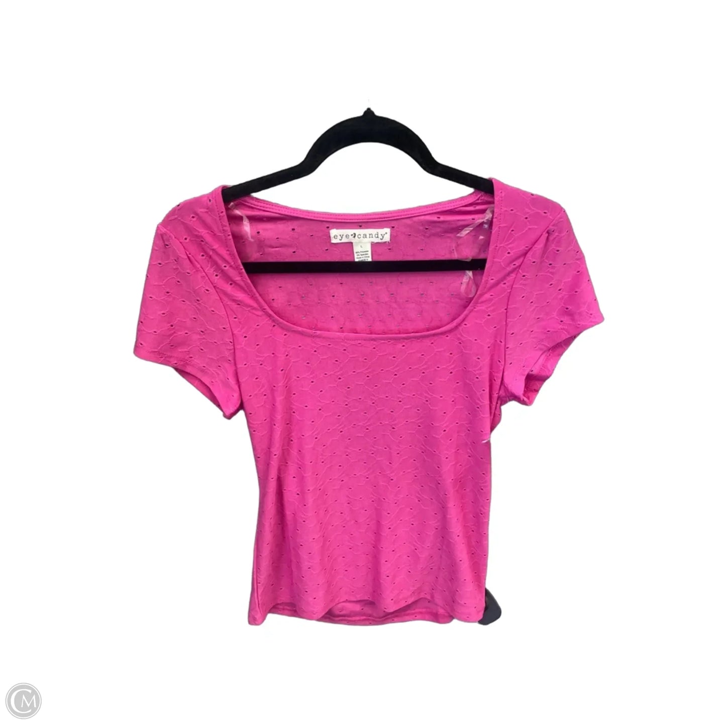 Top Short Sleeve By Eye Candy In Pink, Size: L