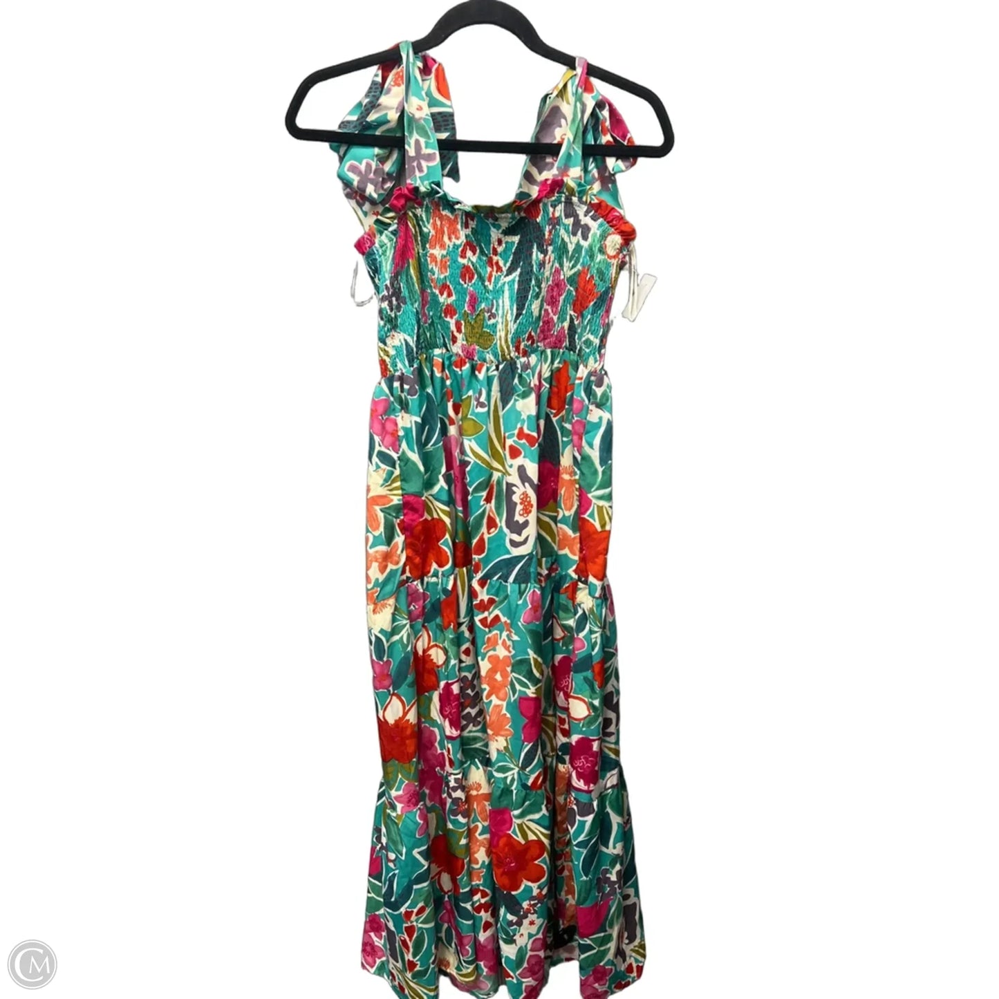 Dress Casual Maxi By Umgee In Green & Pink, Size: M