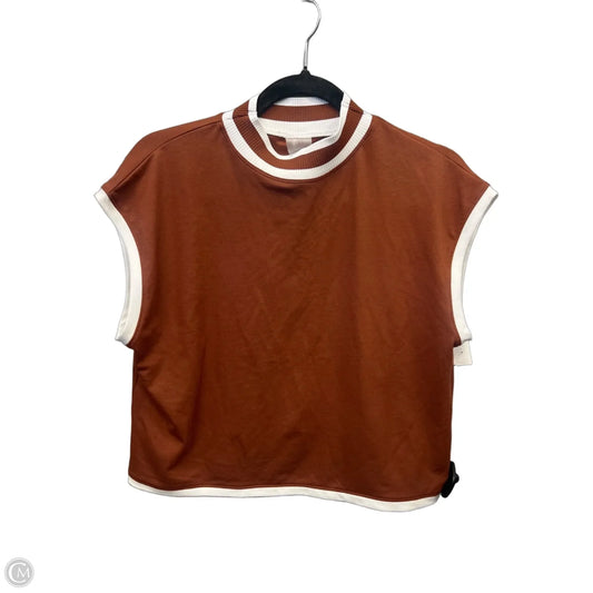 Athletic Tank Top By Calia In Brown & White, Size: M
