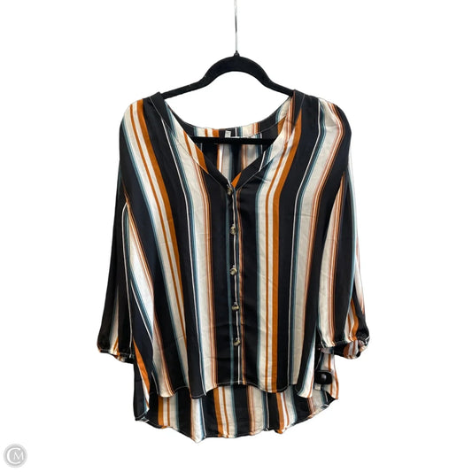 Top Long Sleeve By Maurices In Striped Pattern, Size: Xl