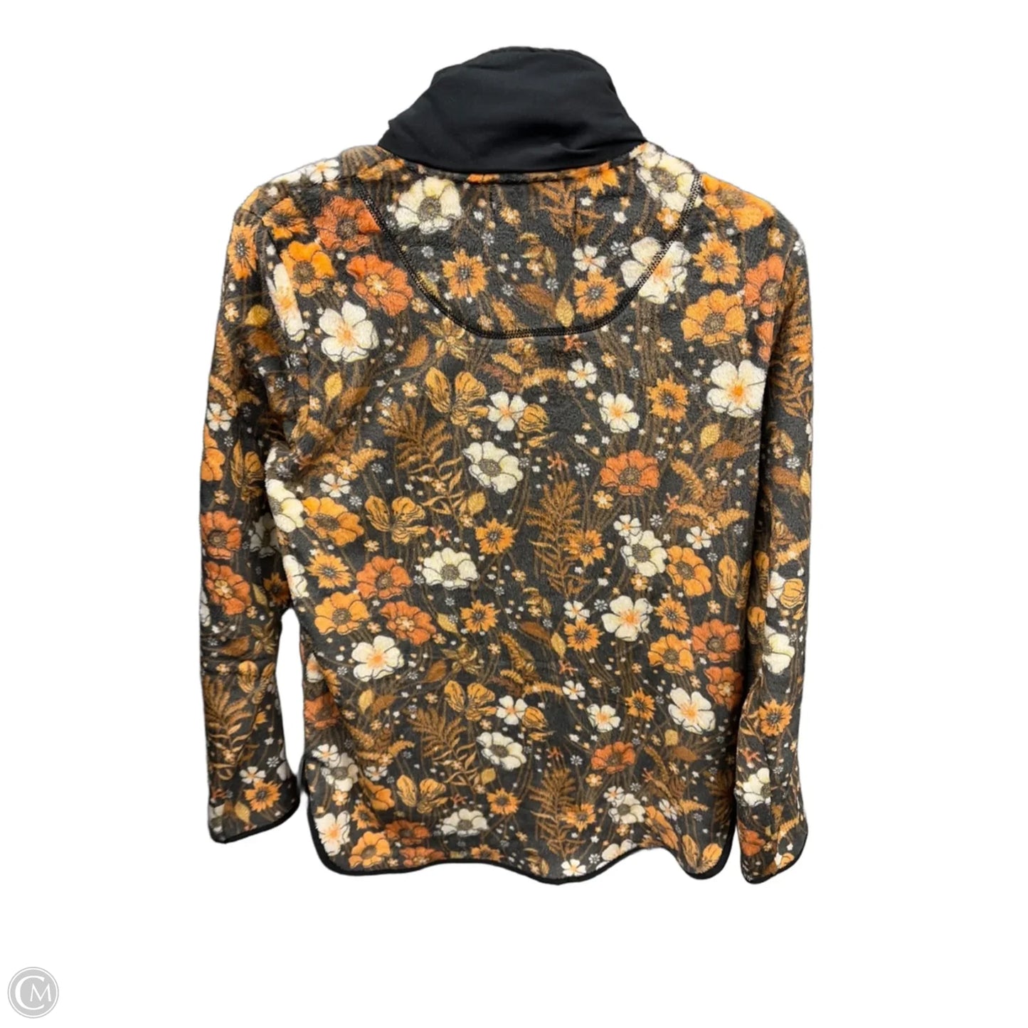 Sweatshirt Collar By Simply Southern In Grey & Orange, Size: S