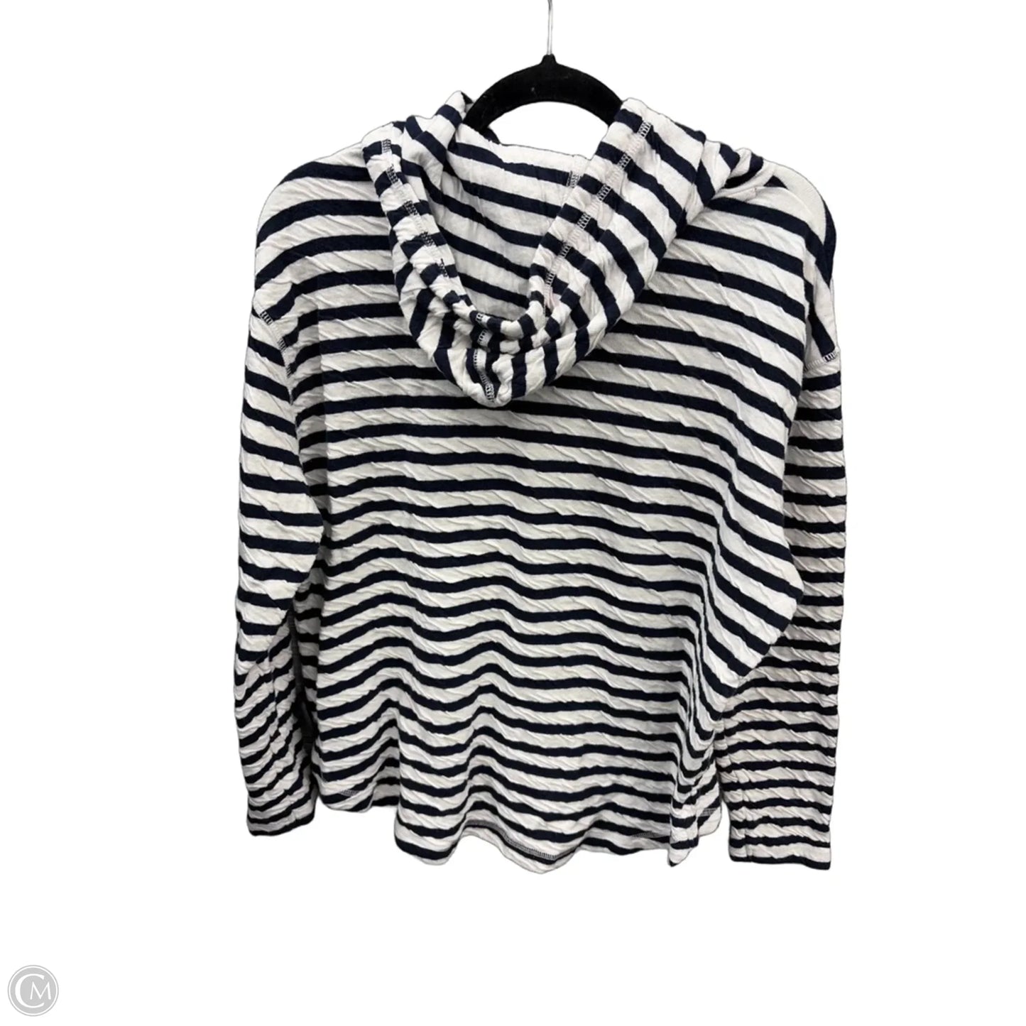 Sweatshirt Hoodie By Eddie Bauer In Striped Pattern, Size: Xl