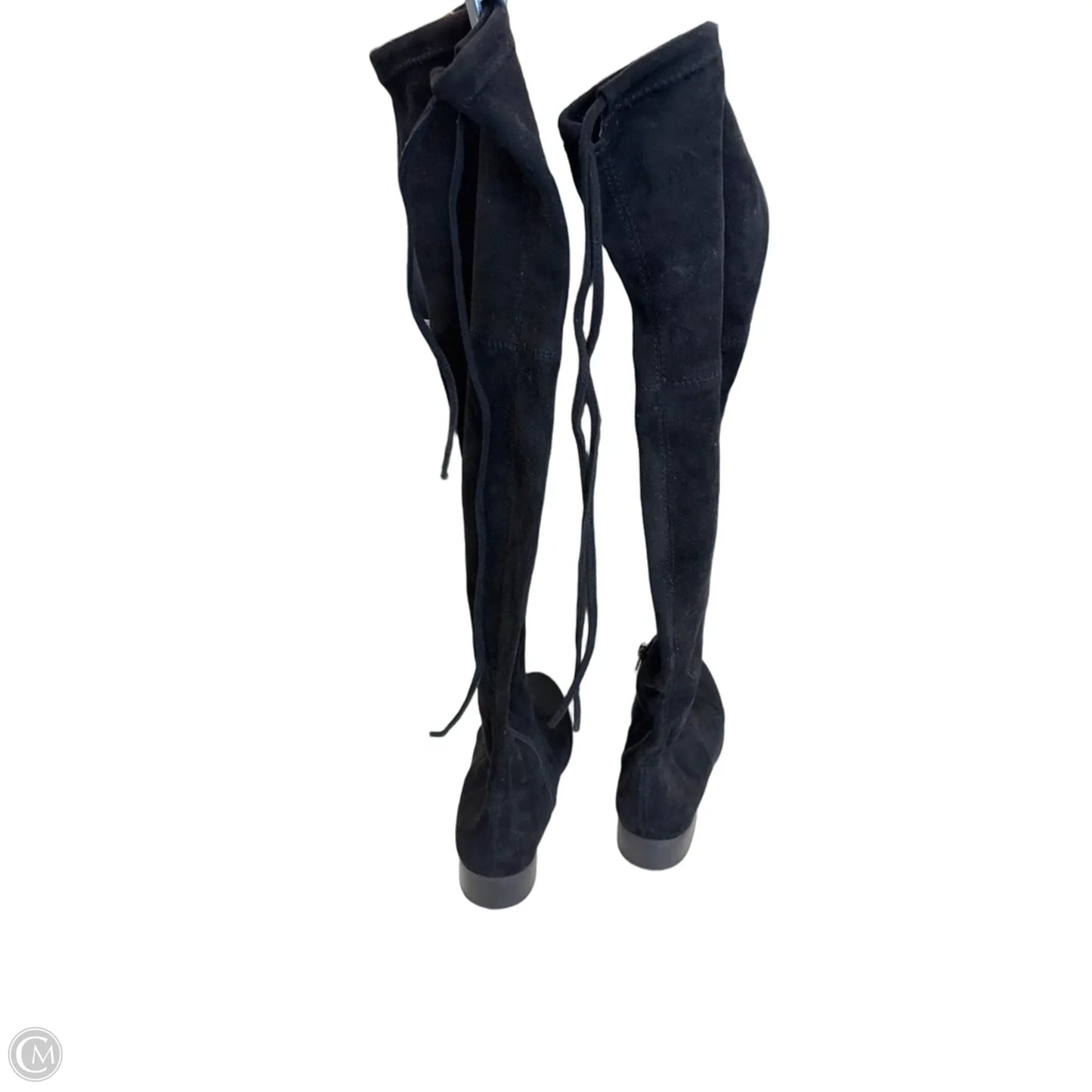 Boots Over-the-knee Flats By Clothes Mentor In Black, Size: 6.5