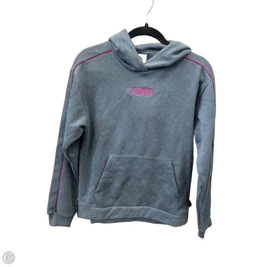 Athletic Sweatshirt Hoodie By Puma In Blue, Size: S