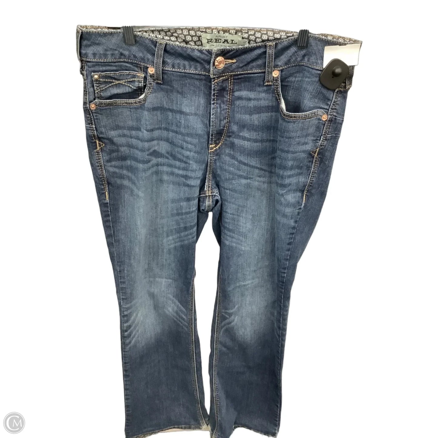 Jeans Boot Cut By Ariat In Blue Denim, Size: 16